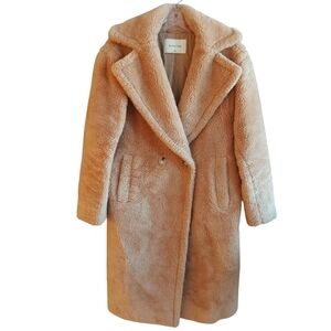 Babaton Aritzia Teddy Coat, Very Oversized, Tan, XS